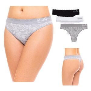 Kindly Yours Gray Patterned Panties Set